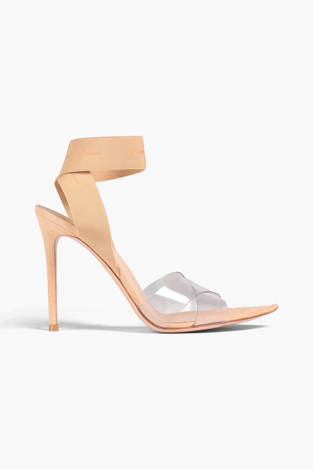 PVC and suede sandals