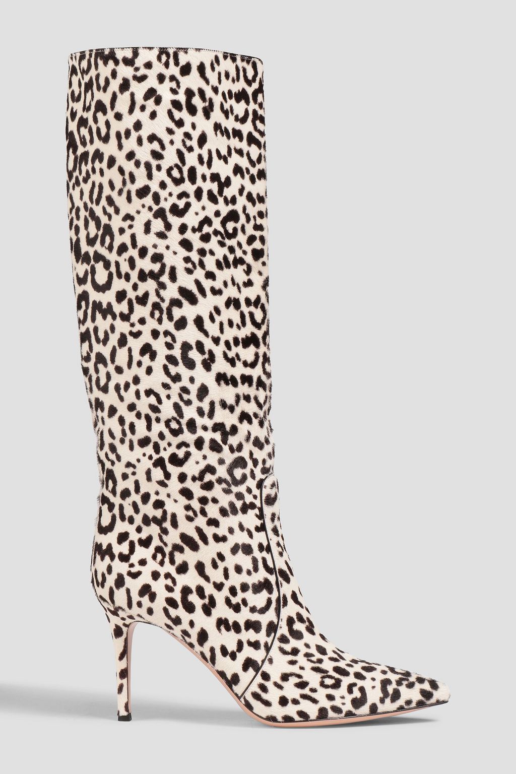 GIANVITO ROSSI Hunter leopard-print calf hair knee boots | THE OUTNET