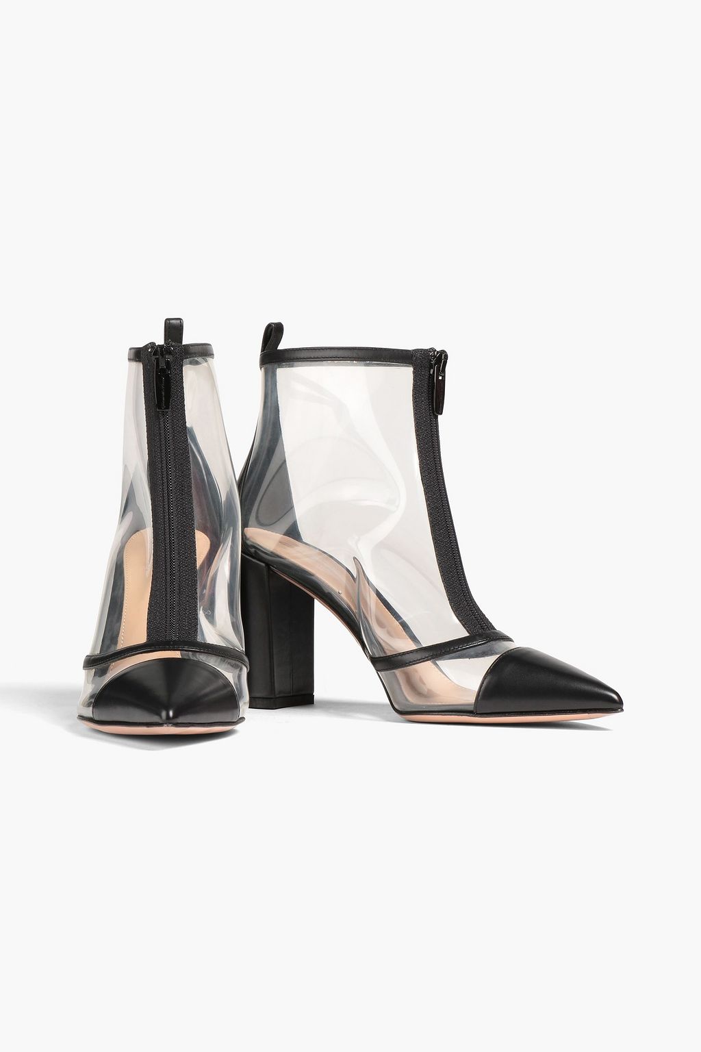 GIANVITO ROSSI Watson leather-trimmed PVC ankle boots