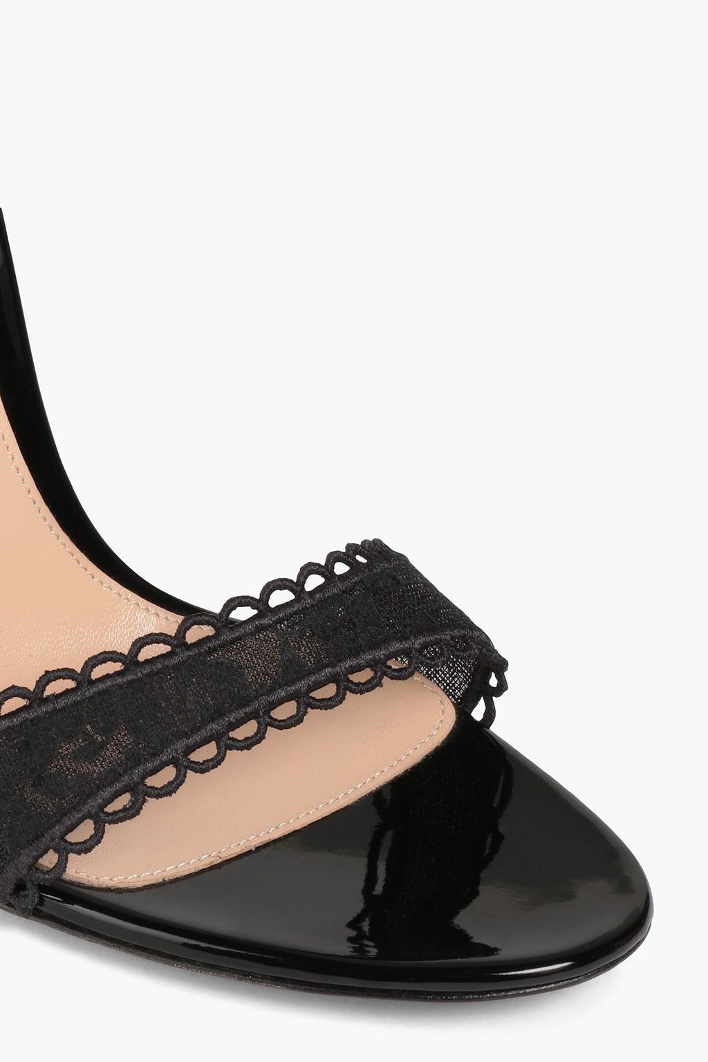 GIANVITO ROSSI Natalia picot-trimmed lace sandals