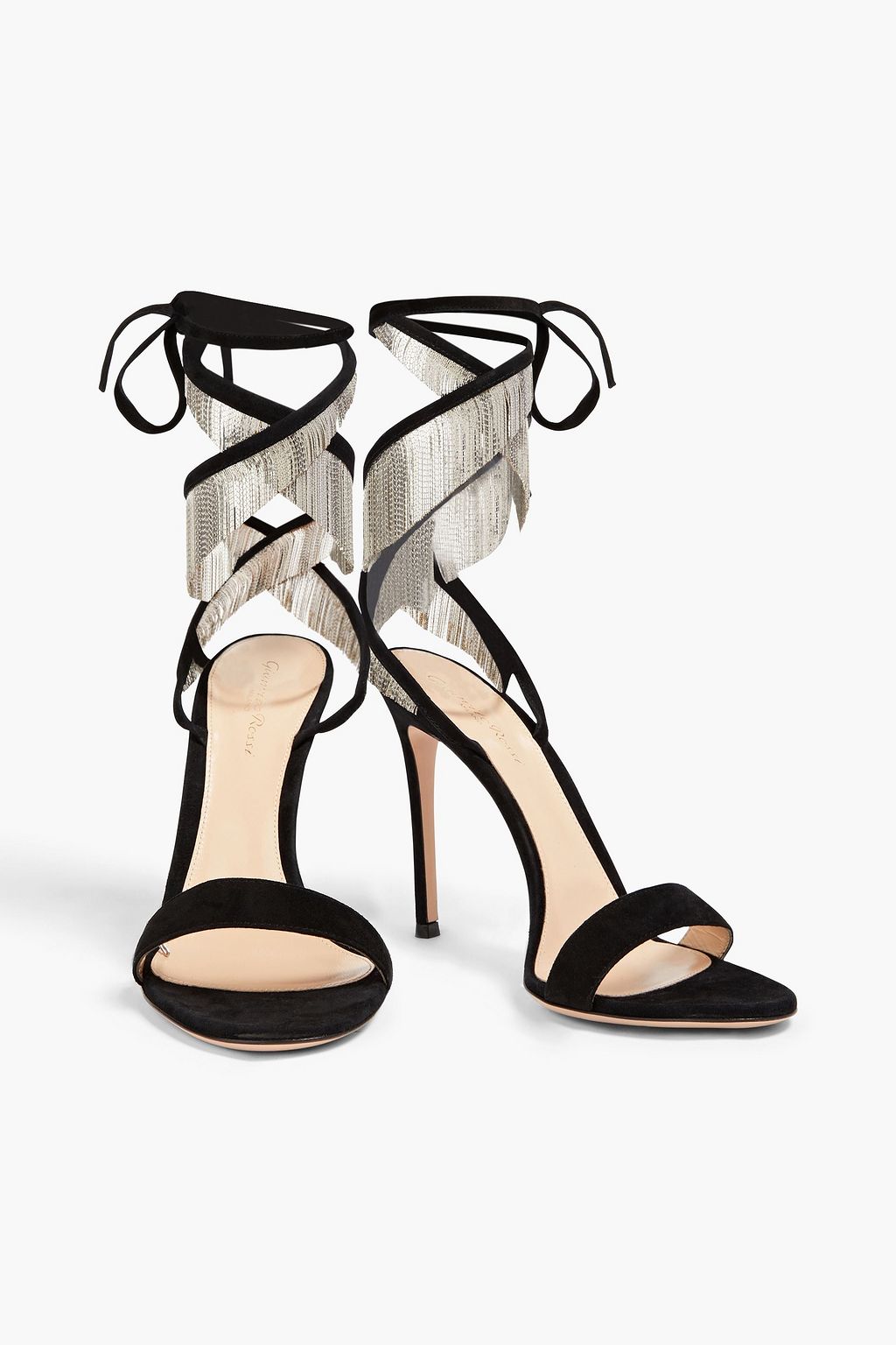 GIANVITO ROSSI Lily スエード サンダル フリンジ付き