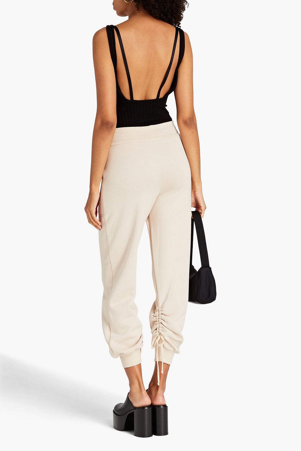 THE RANGE Geraffte Track Pants aus Fleece aus einer Baumwollmischung