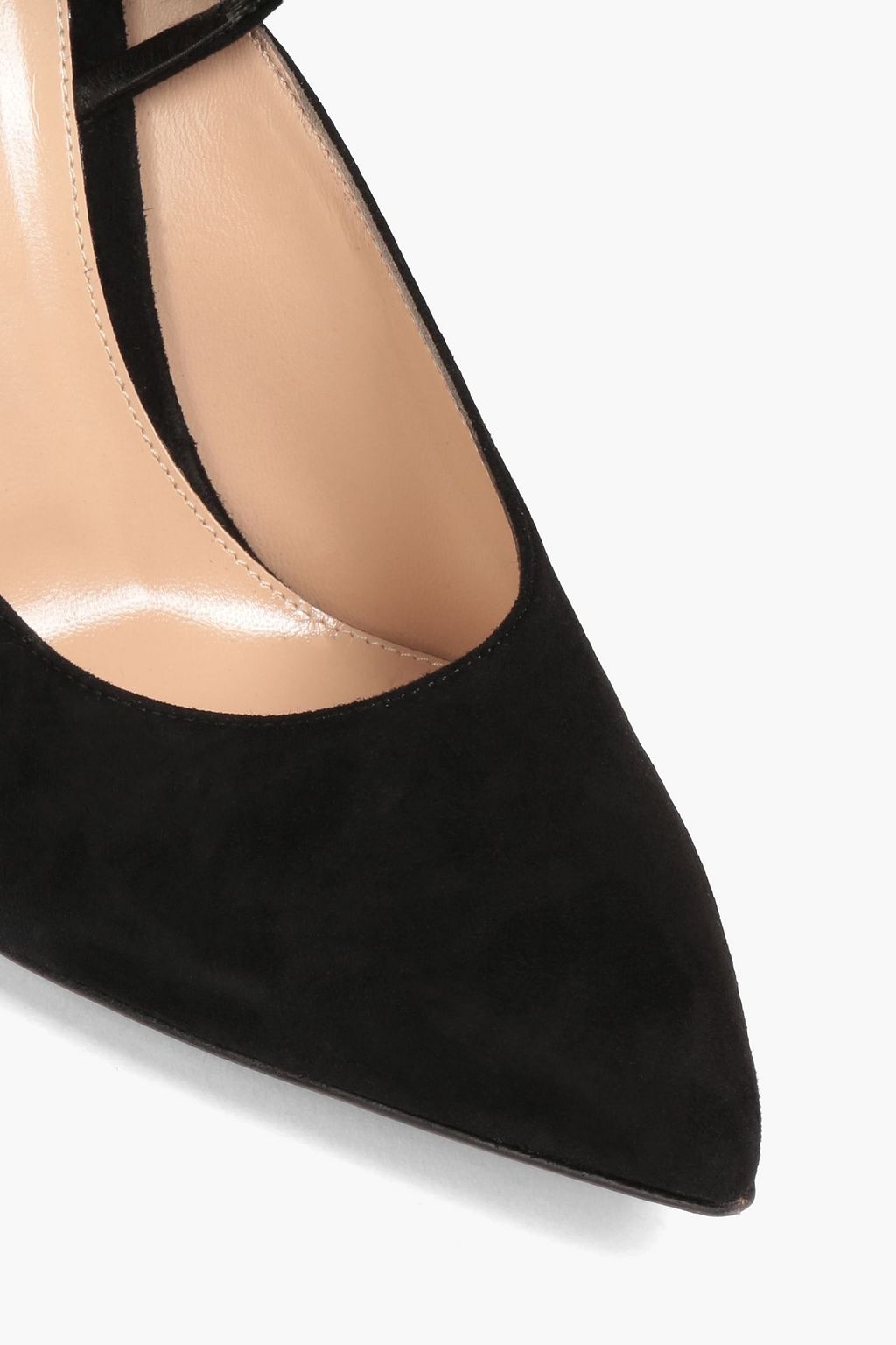 GIANVITO ROSSI Feather-embellished suede pumps