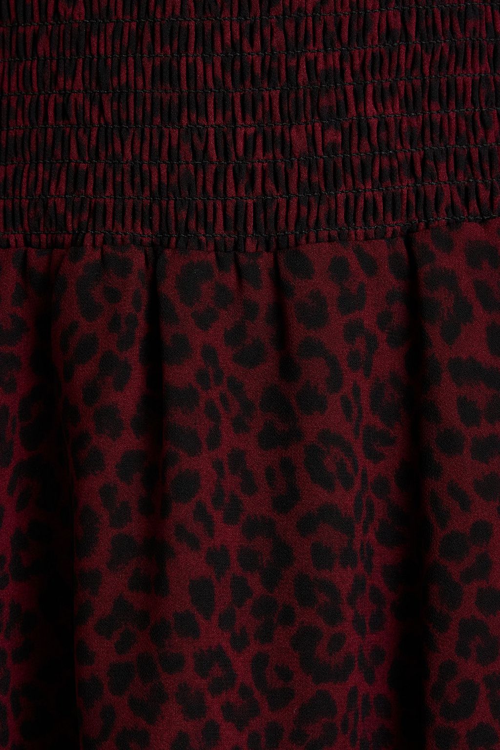 MICHAEL MICHAEL KORS Shirred leopard-print georgette mini dress