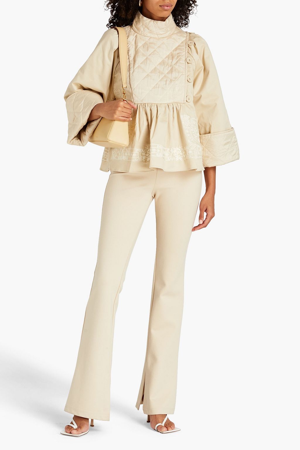 BYTIMO Gathered embroidered cottonblend jacket THE