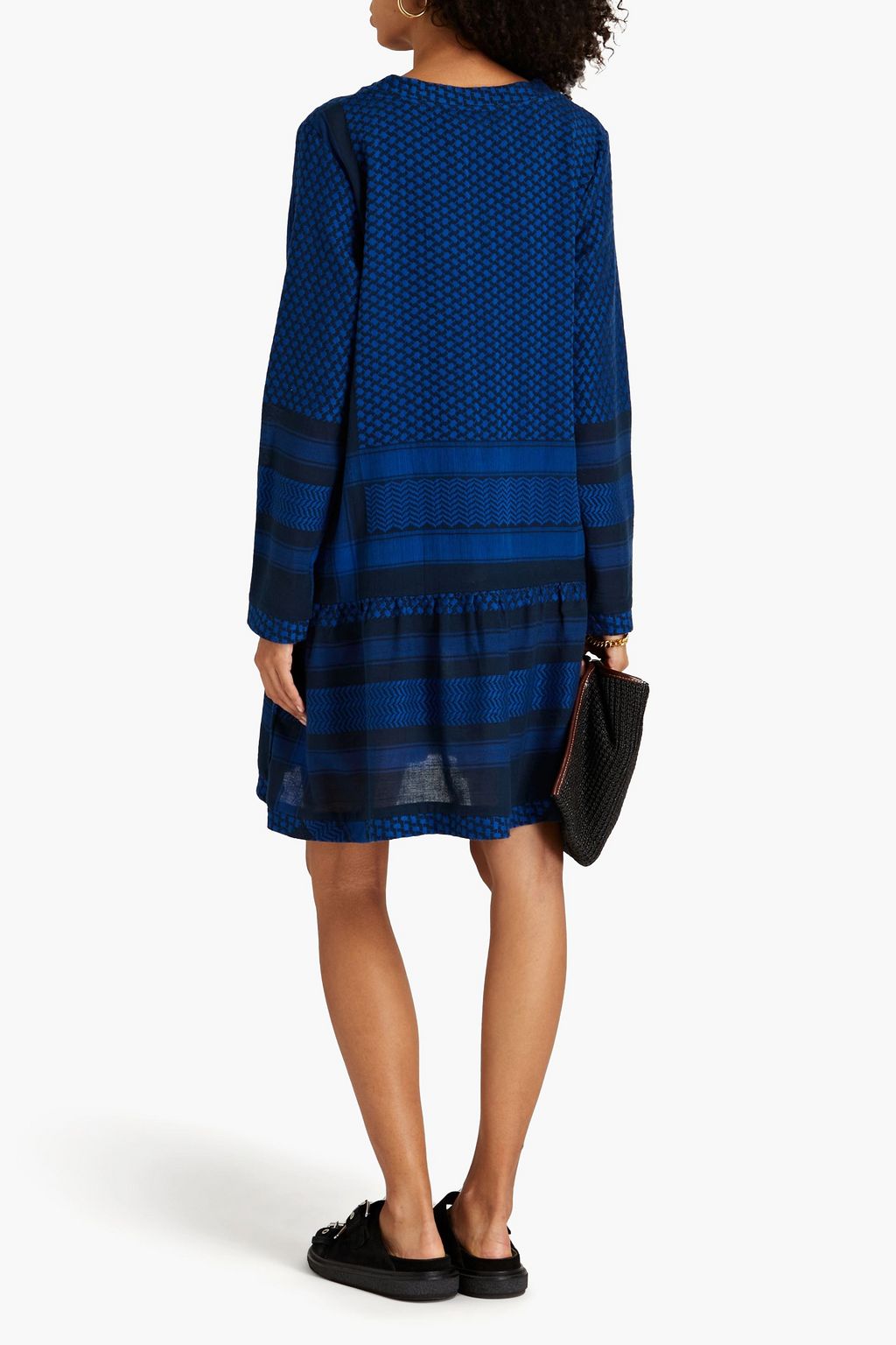 SUMMERY COPENHAGEN 2 V gathered cotton-jacquard mini dress