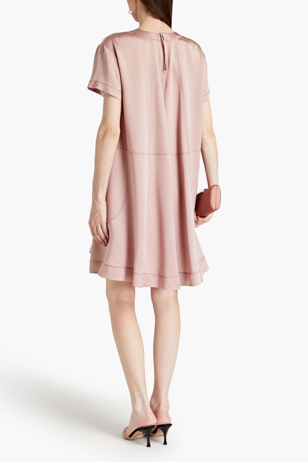 VALENTINO GARAVANI Hammered-satin mini dress