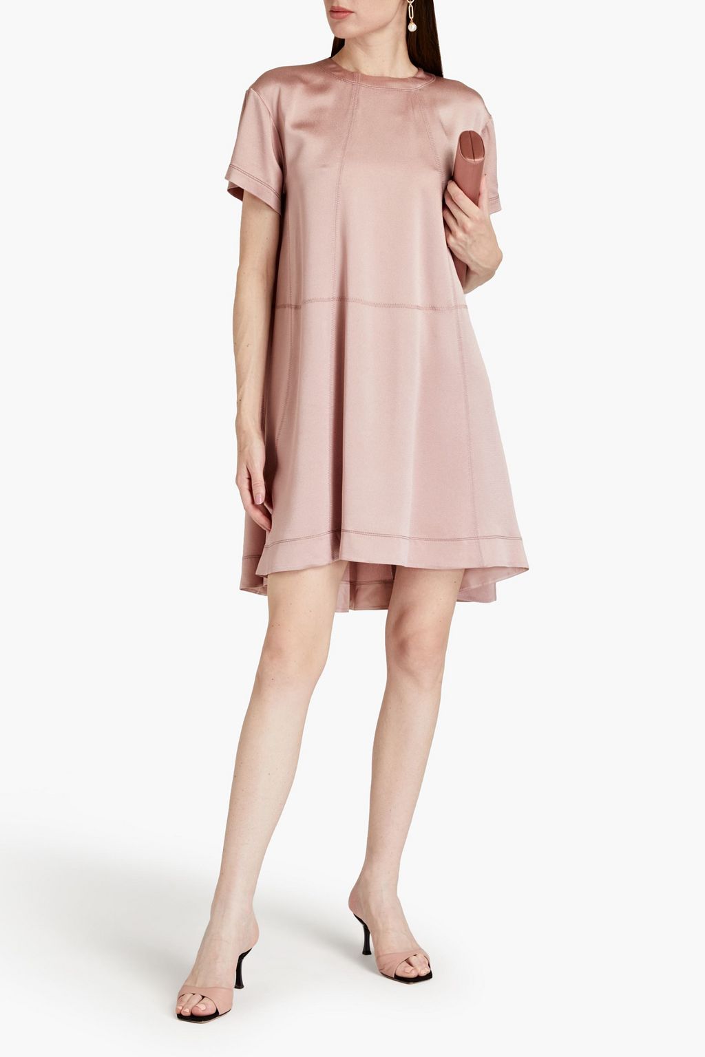 VALENTINO GARAVANI Hammered-satin mini dress