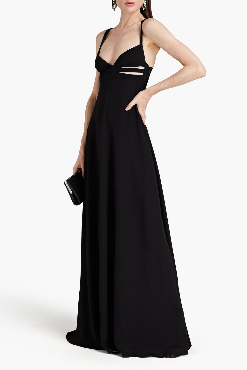 VALENTINO GARAVANI Cutout silk-crepe gown