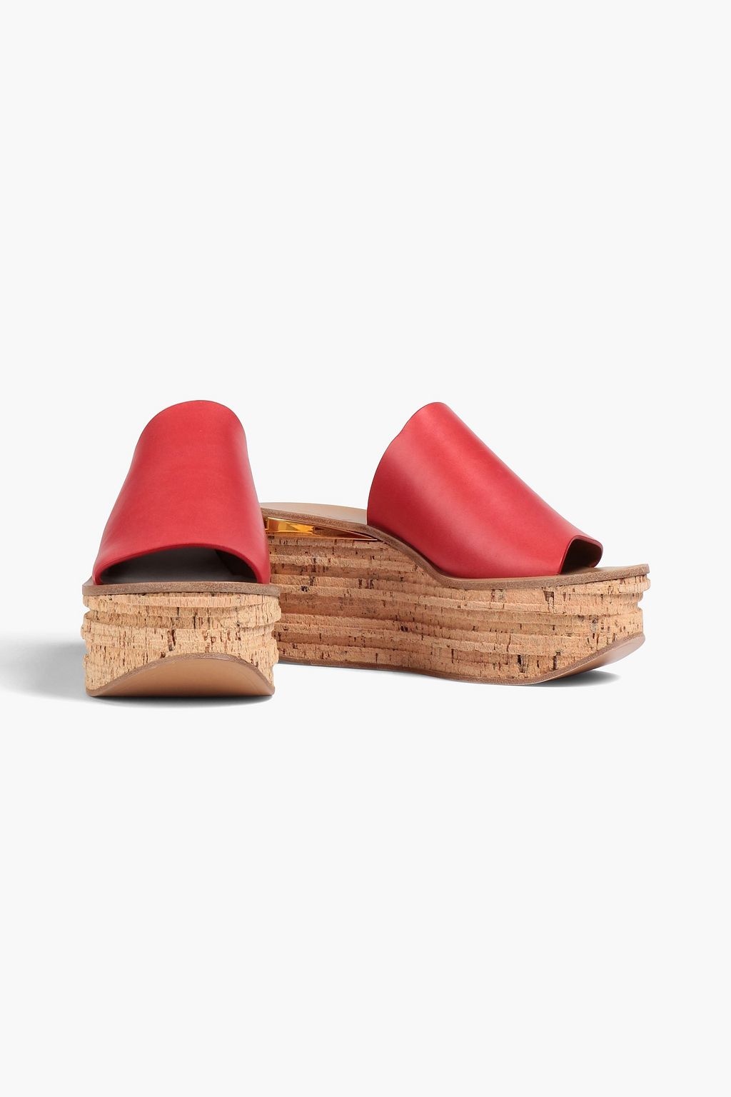 CHLOÉ Camille leather platform mules