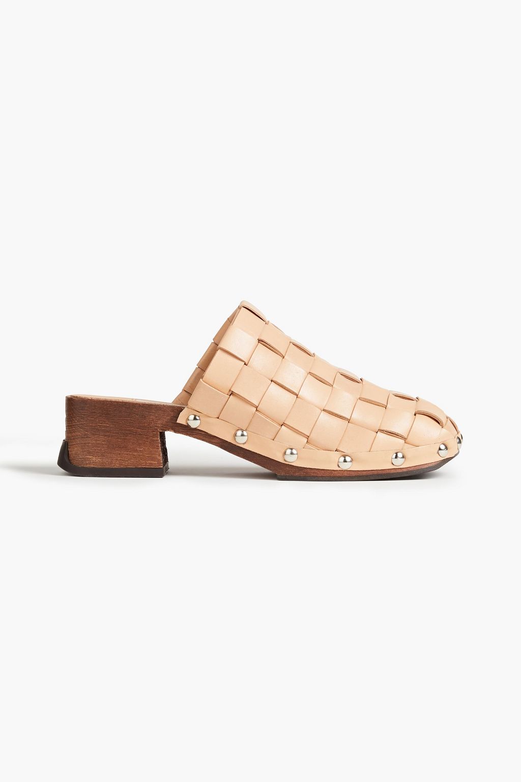 MIISTA Arlene studded woven leather mules THE OUTNET