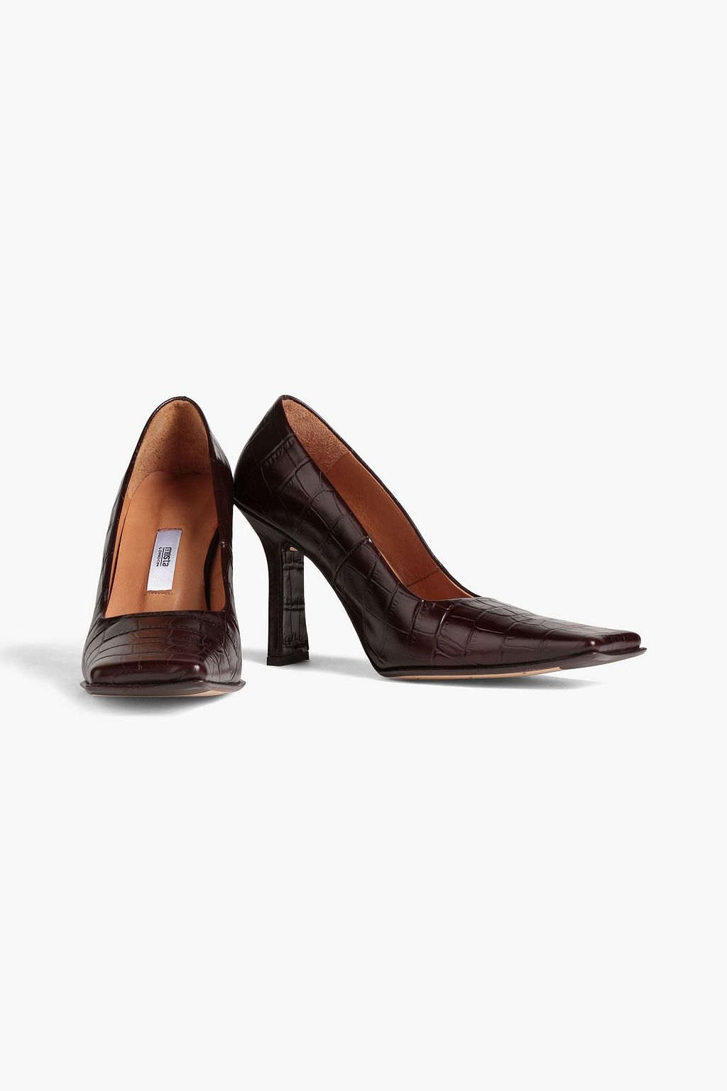 MIISTA Orana croc-effect leather pumps