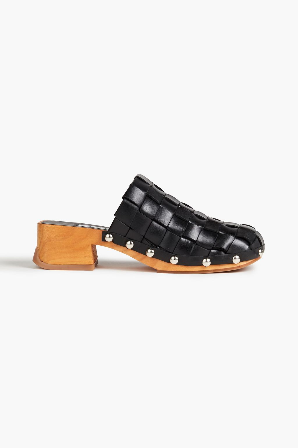 MIISTA Arlene studded basketweave leather clogs | THE OUTNET