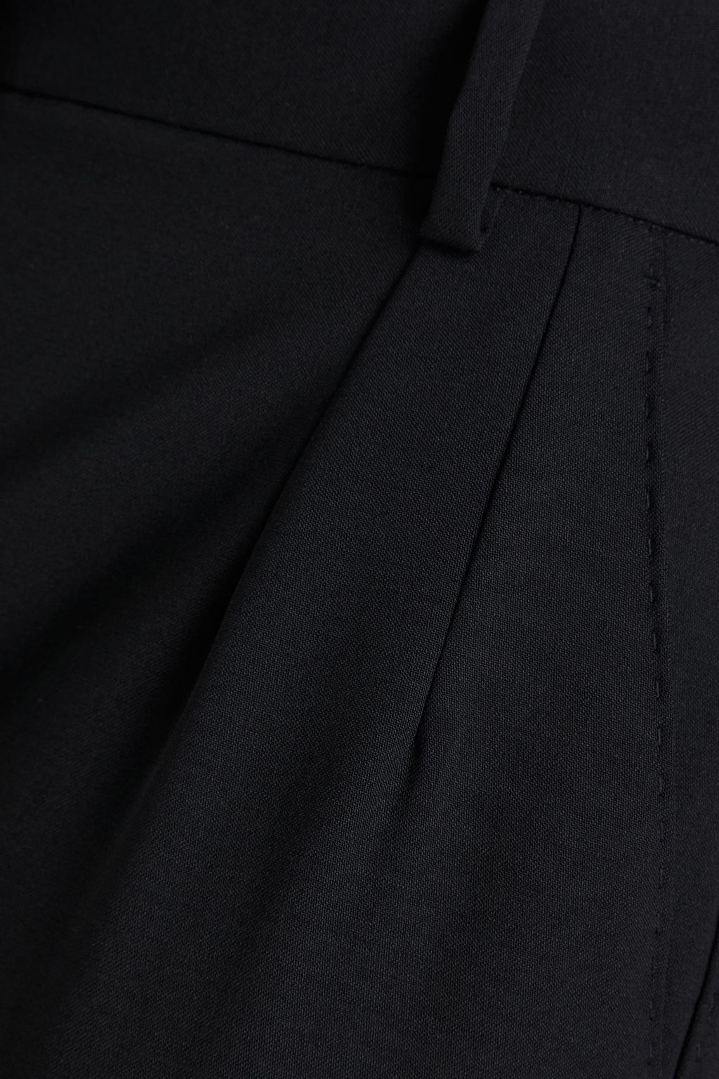 DOLCE&GABBANA Pleated embellished wool-blend tapered pants