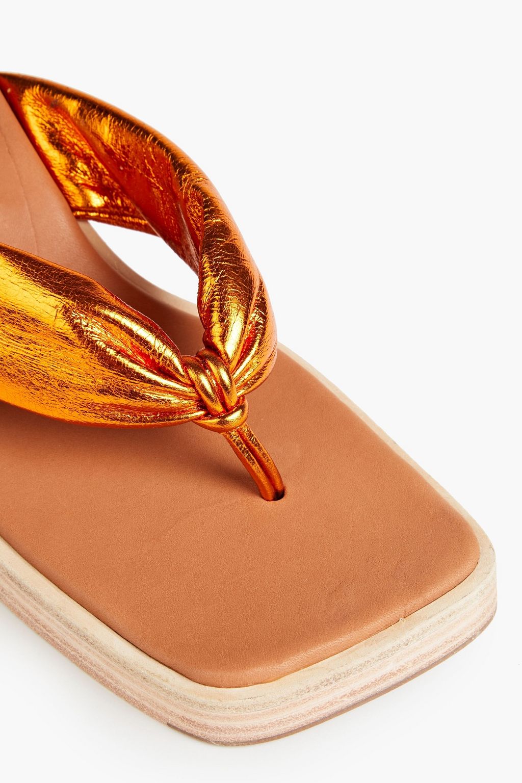 MIISTA April metallic leather sandals