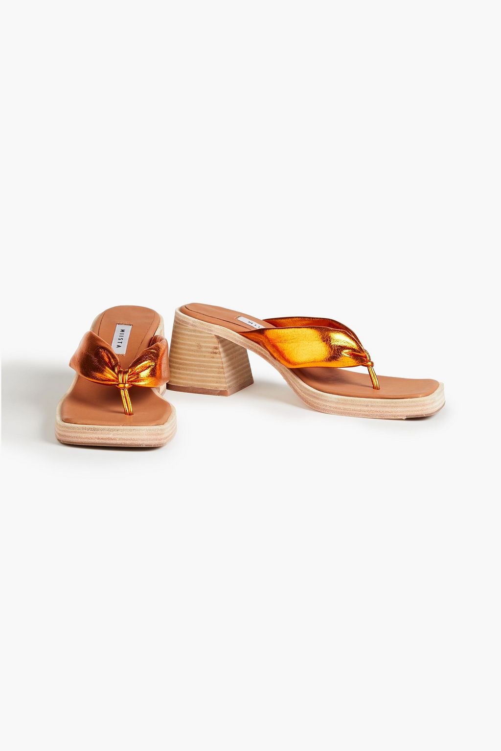 MIISTA April metallic leather sandals