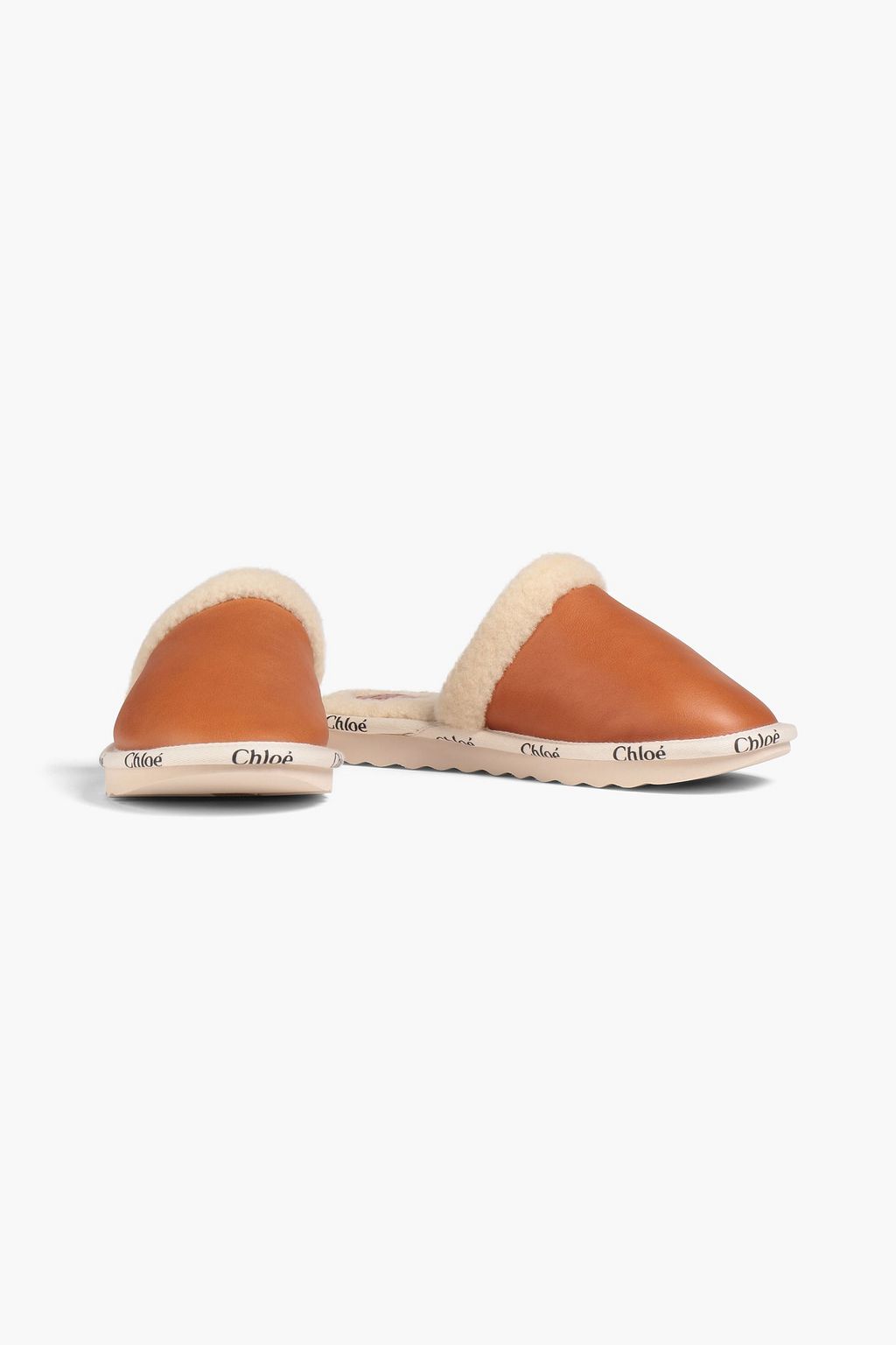 CHLOÉ Woody Slippers aus Shearling