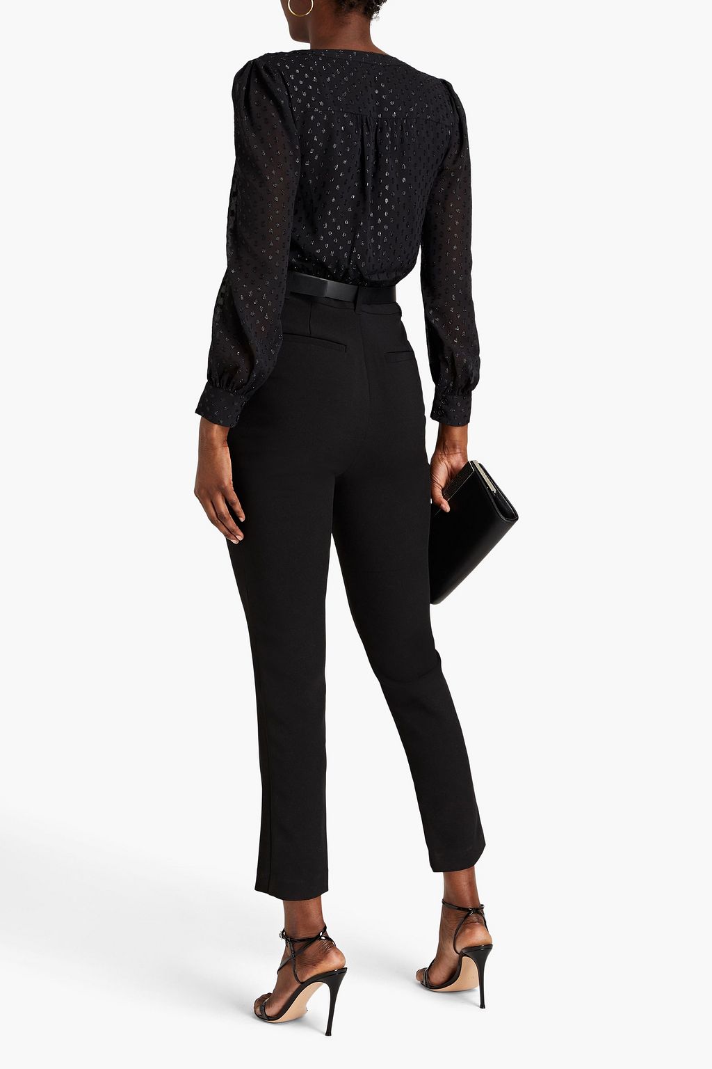 MICHAEL MICHAEL KORS Metallic fil coupé crepe jumpsuit