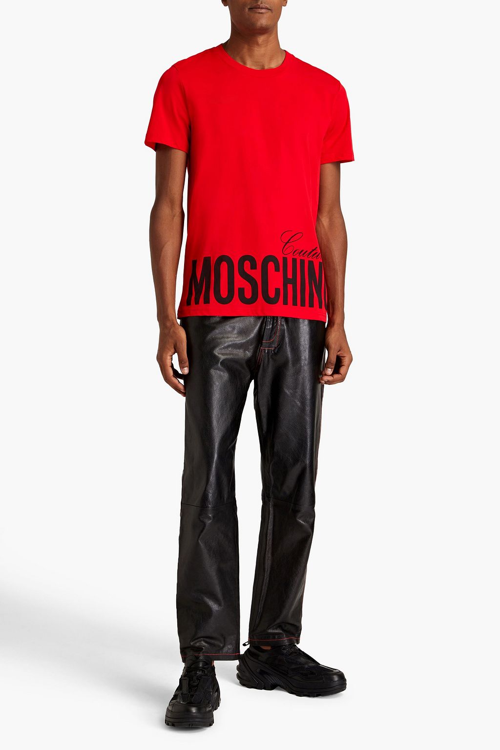 MOSCHINO Printed cotton-jersey T-shirt