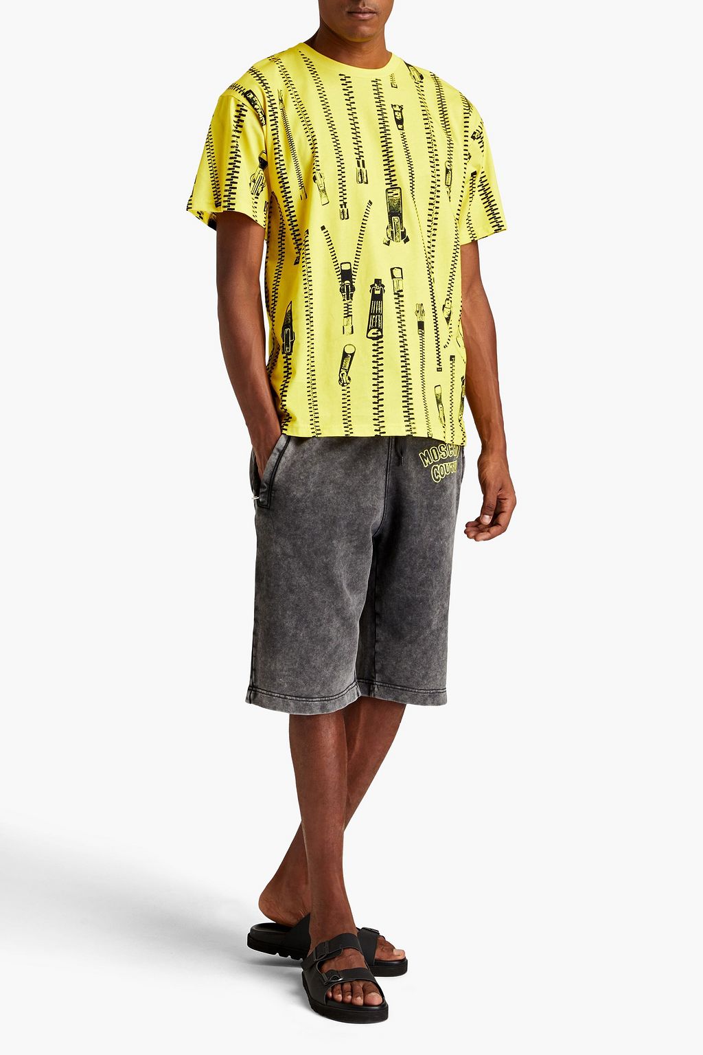 MOSCHINO Printed cotton-jersey T-shirt