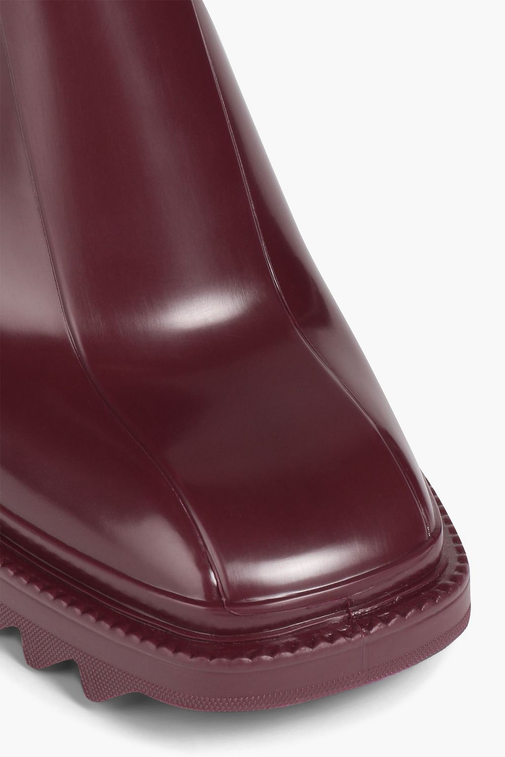 CHLOÉ Betty knit-trimmed PVC rain boots
