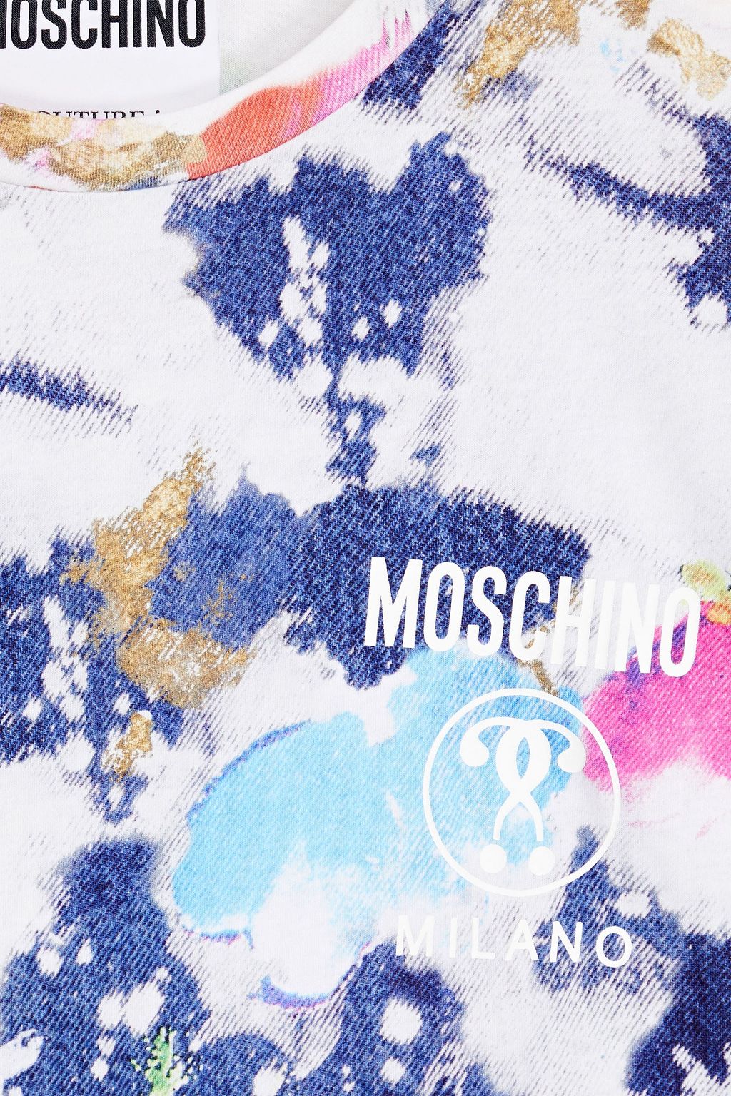 MOSCHINO Printed cotton-jersey T-shirt
