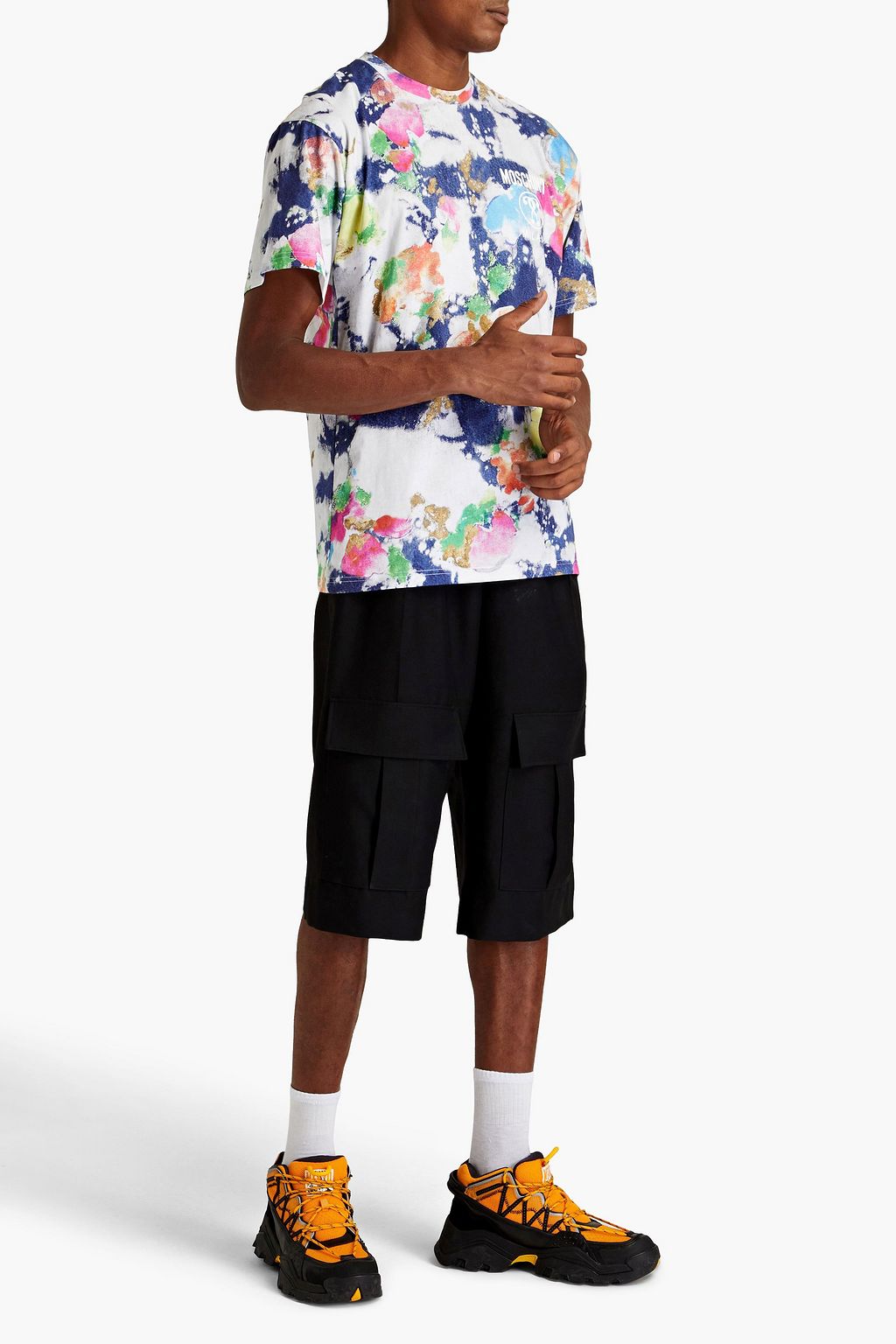 MOSCHINO Printed cotton-jersey T-shirt