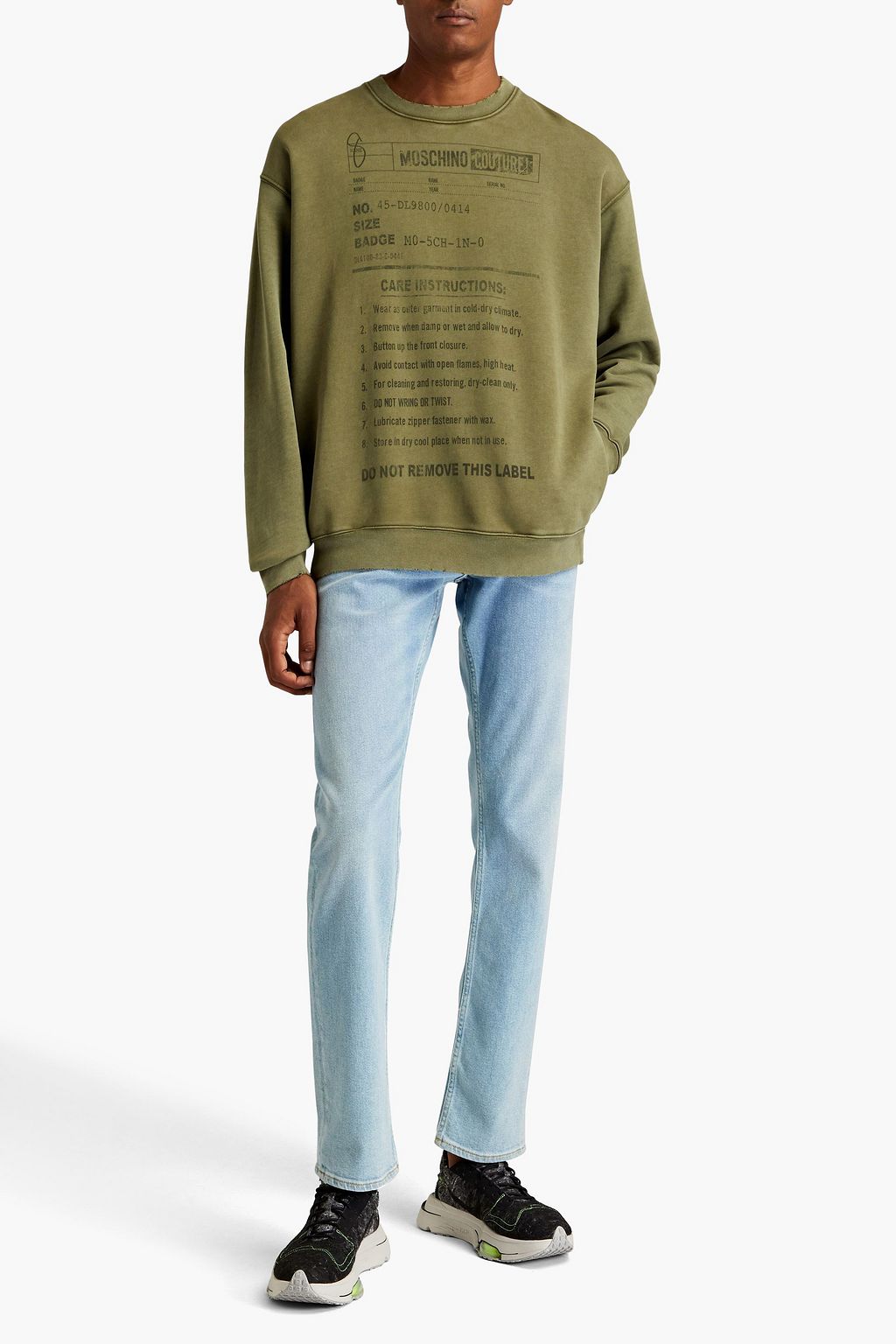 MOSCHINO Sweatshirt aus Baumwollfrottee mit Print