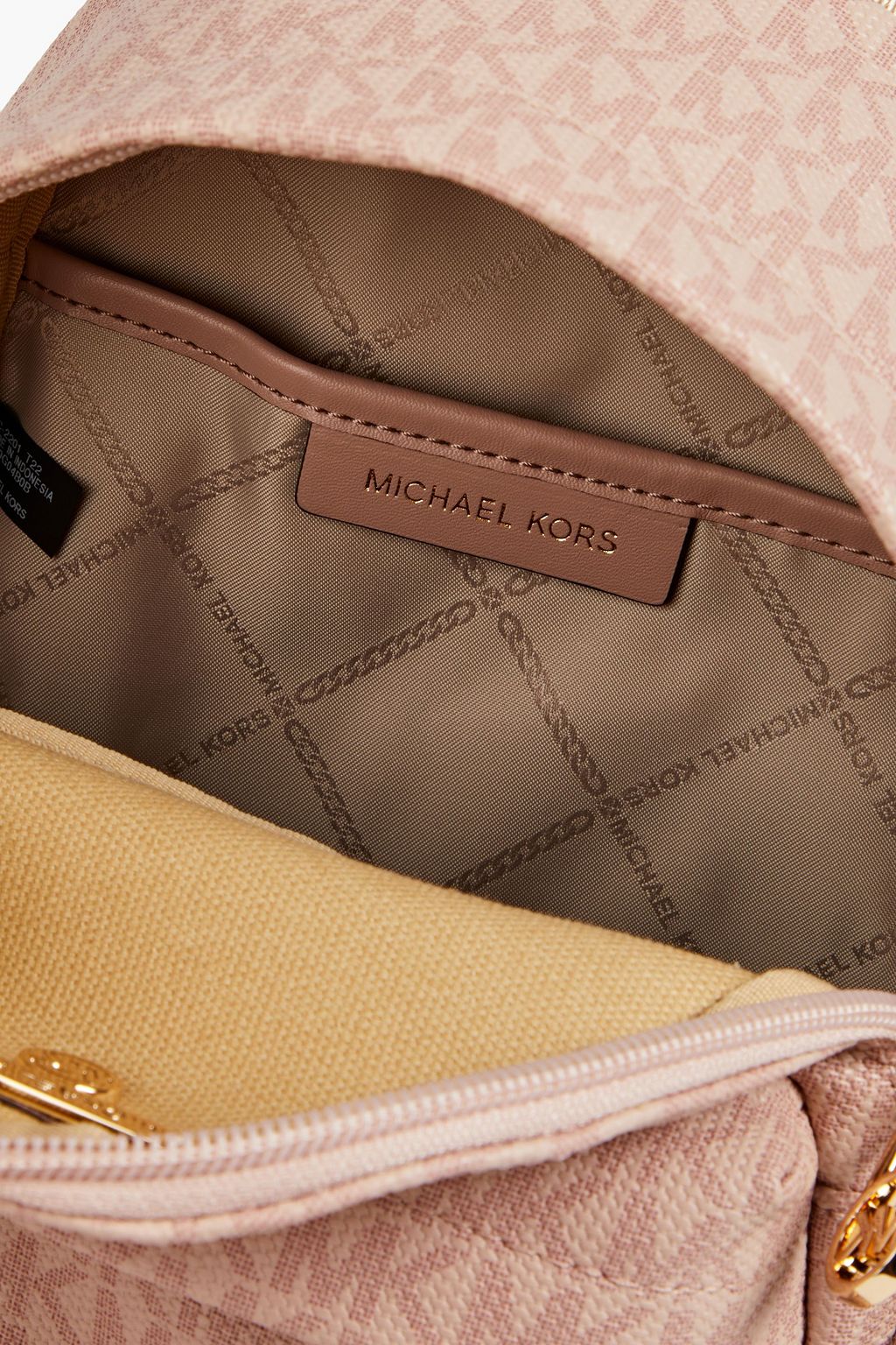 MICHAEL MICHAEL KORS Slater logo-print faux textured-leather backpack