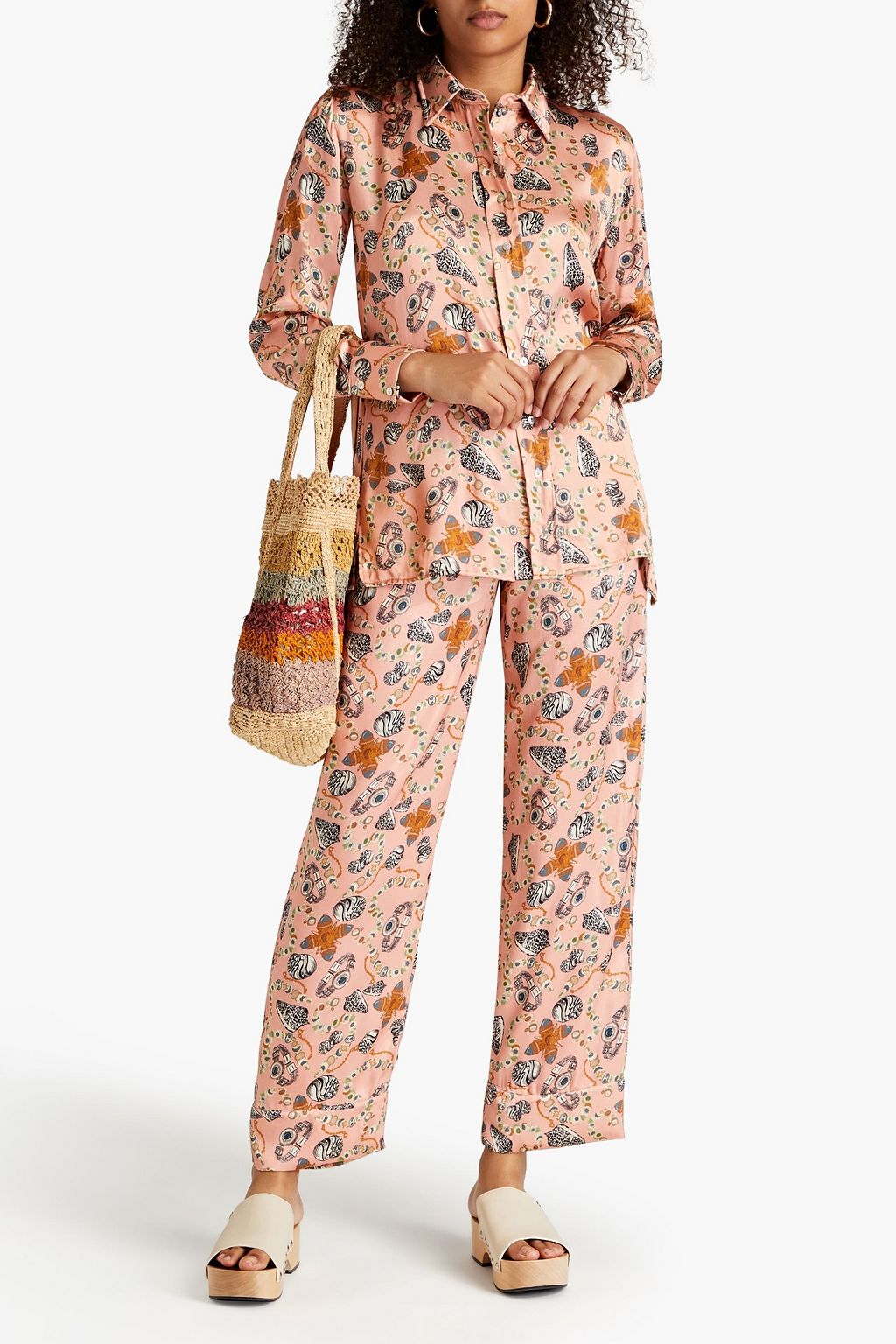SENSI STUDIO Printed twill shirt