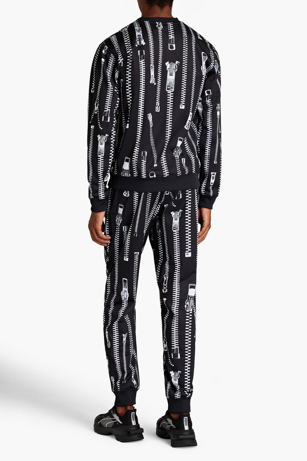 MOSCHINO Bedruckte Sporthose aus glänzendem Jersey