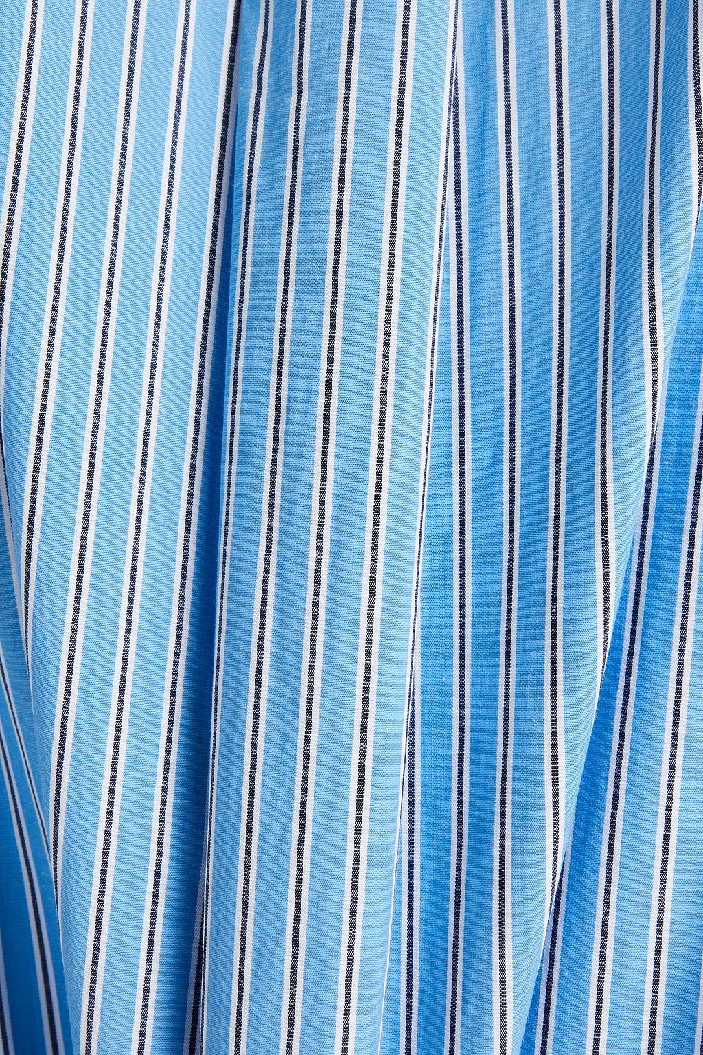 MICHAEL MICHAEL KORS Striped stretch-cotton poplin mini shirt dress