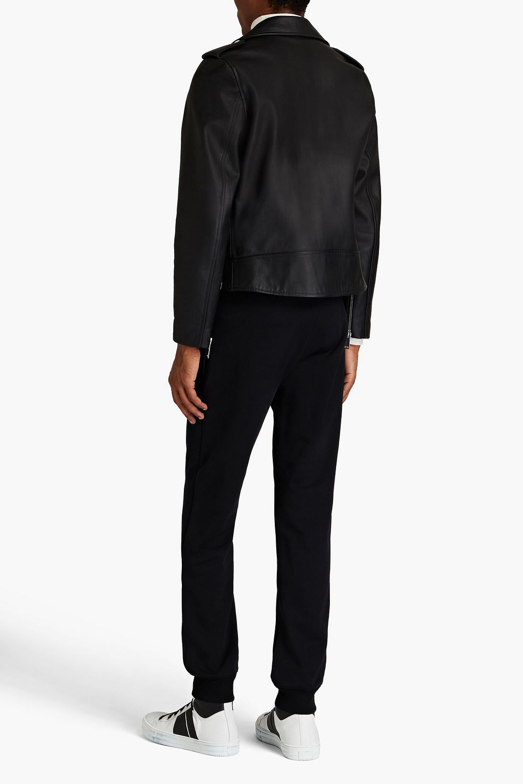 MOSCHINO Appliquéd French cotton-terry sweatpants