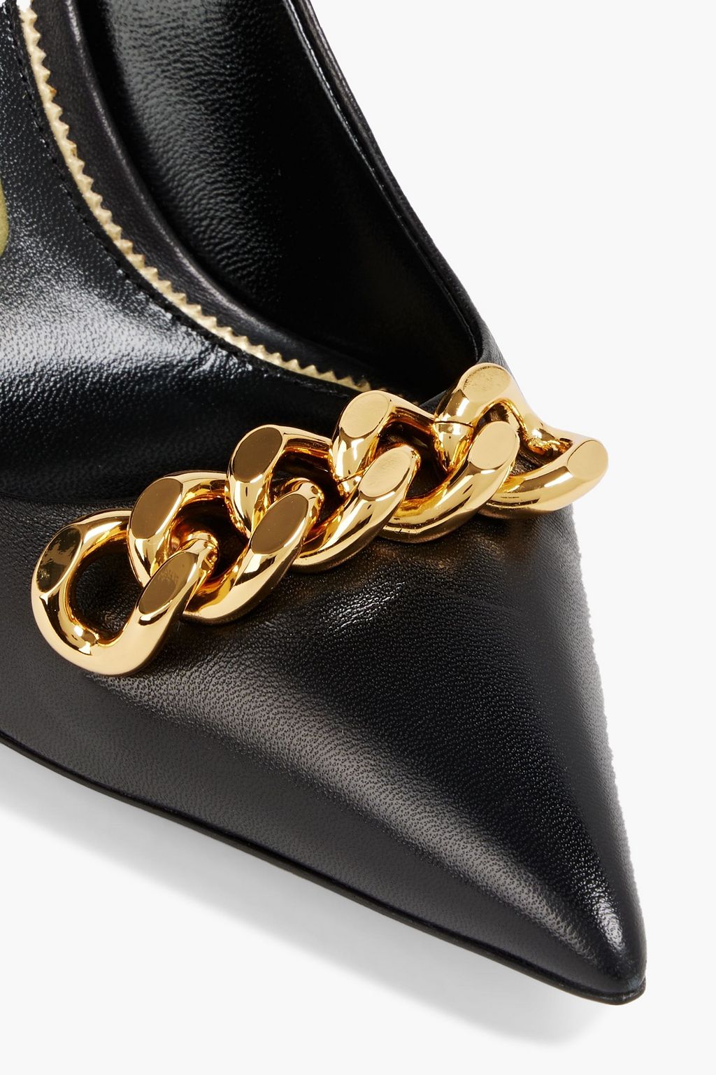 TOM FORD Chain-embellished leather pumps