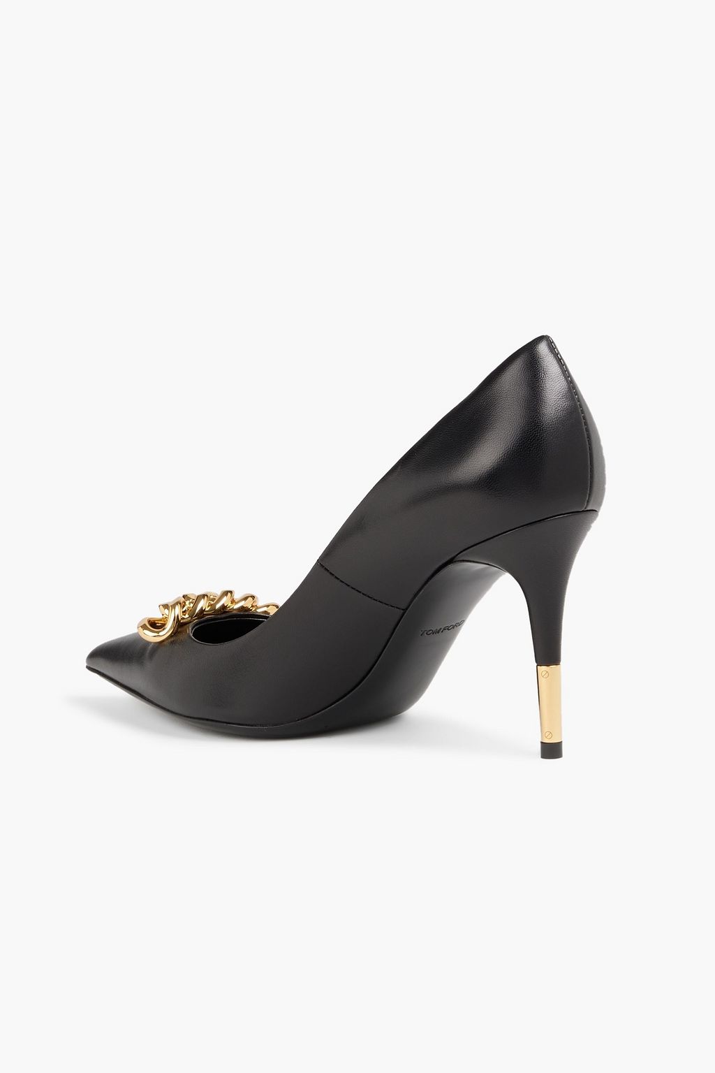 TOM FORD Chain-embellished leather pumps