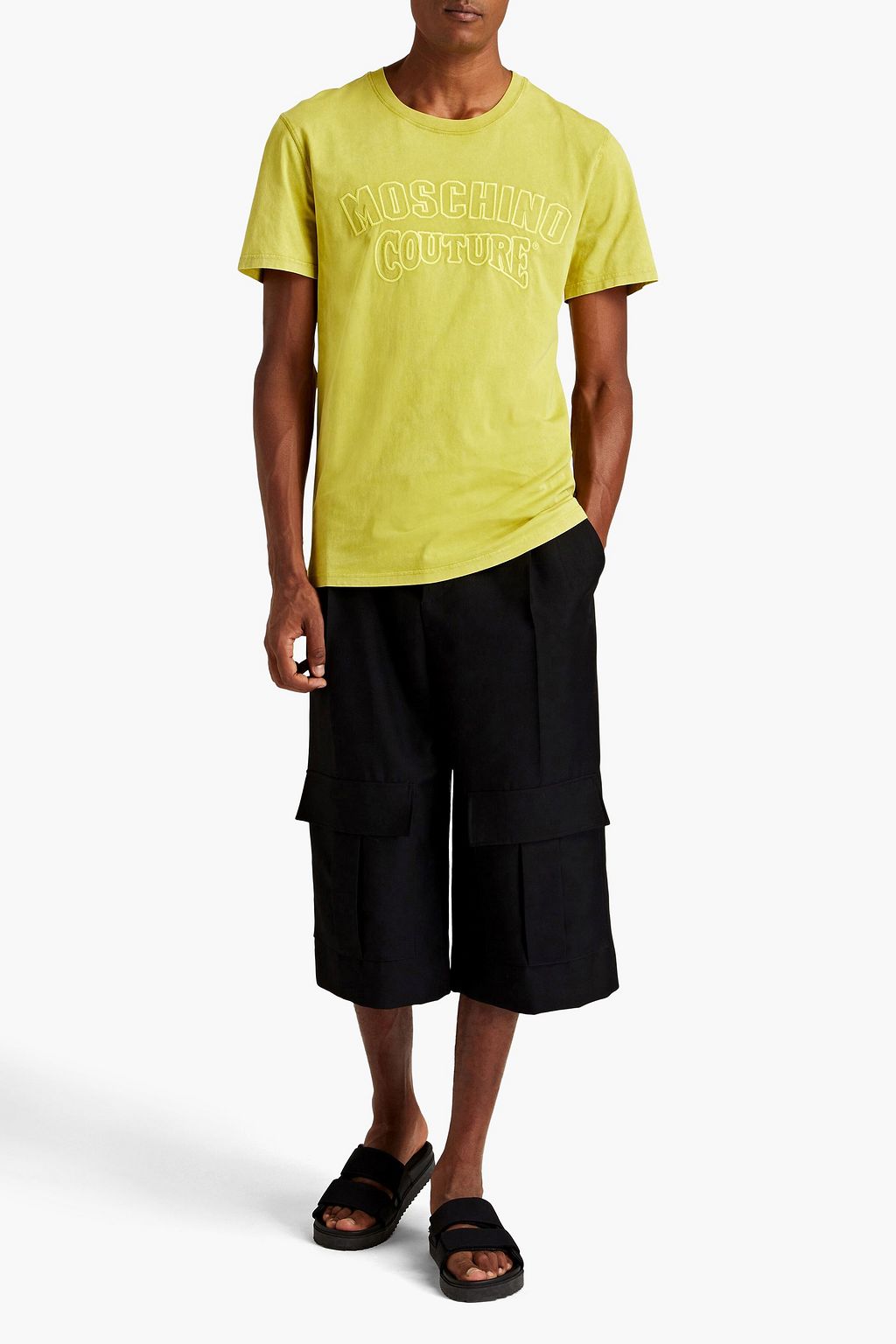 MOSCHINO T-Shirt aus Baumwoll-Jersey mit Logostickerei