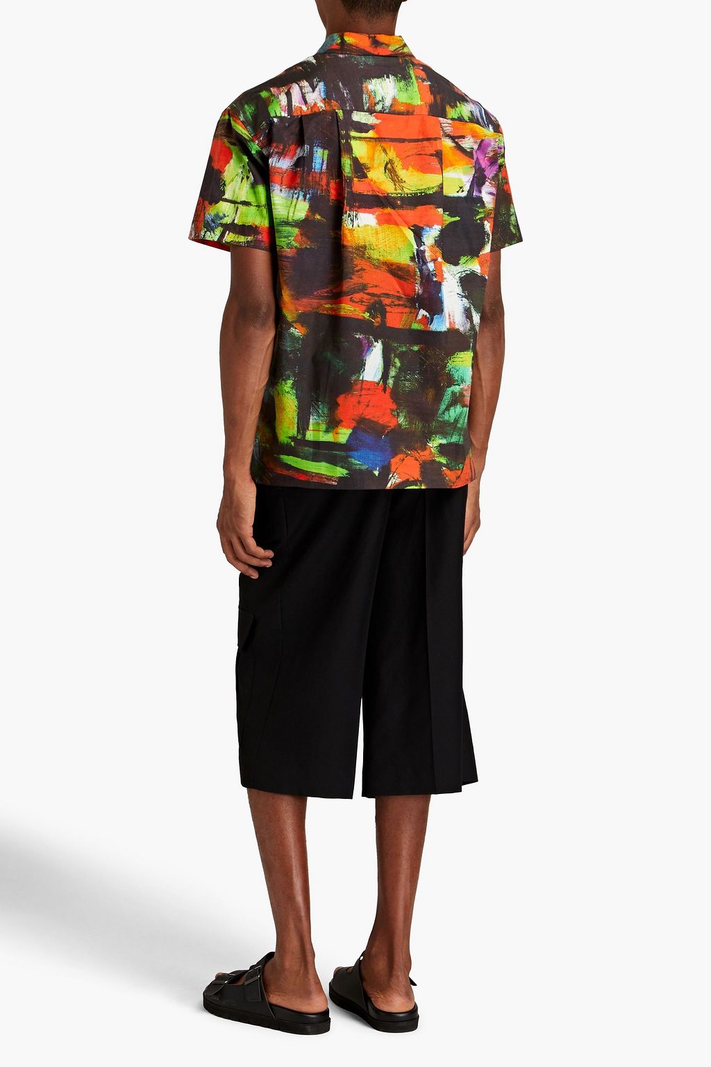 MOSCHINO Printed cotton-poplin shirt