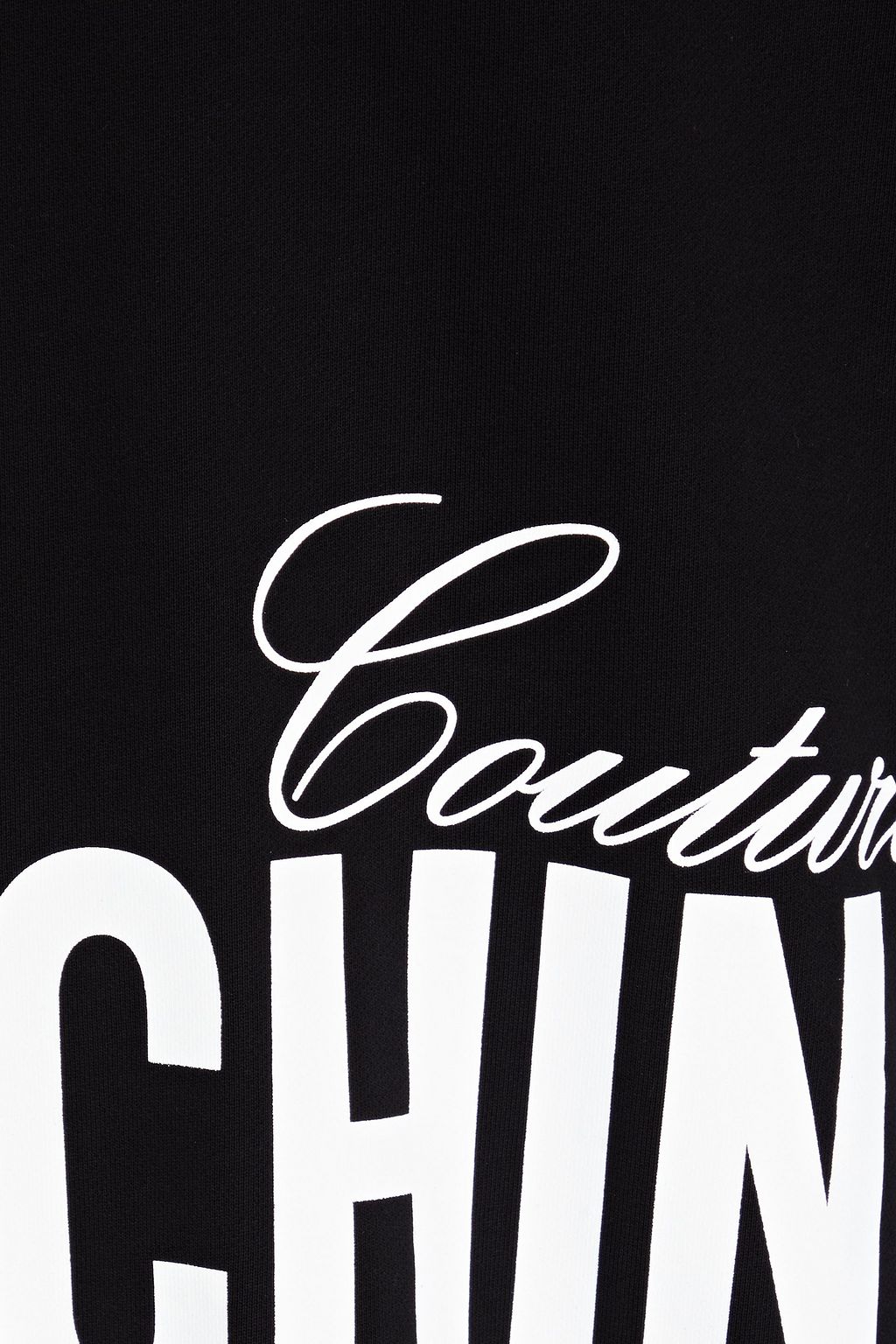MOSCHINO Printed French cotton-terry sweatshirt