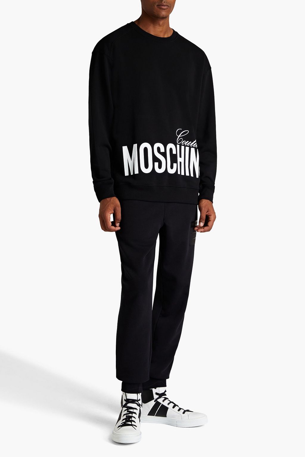MOSCHINO Printed French cotton-terry sweatshirt