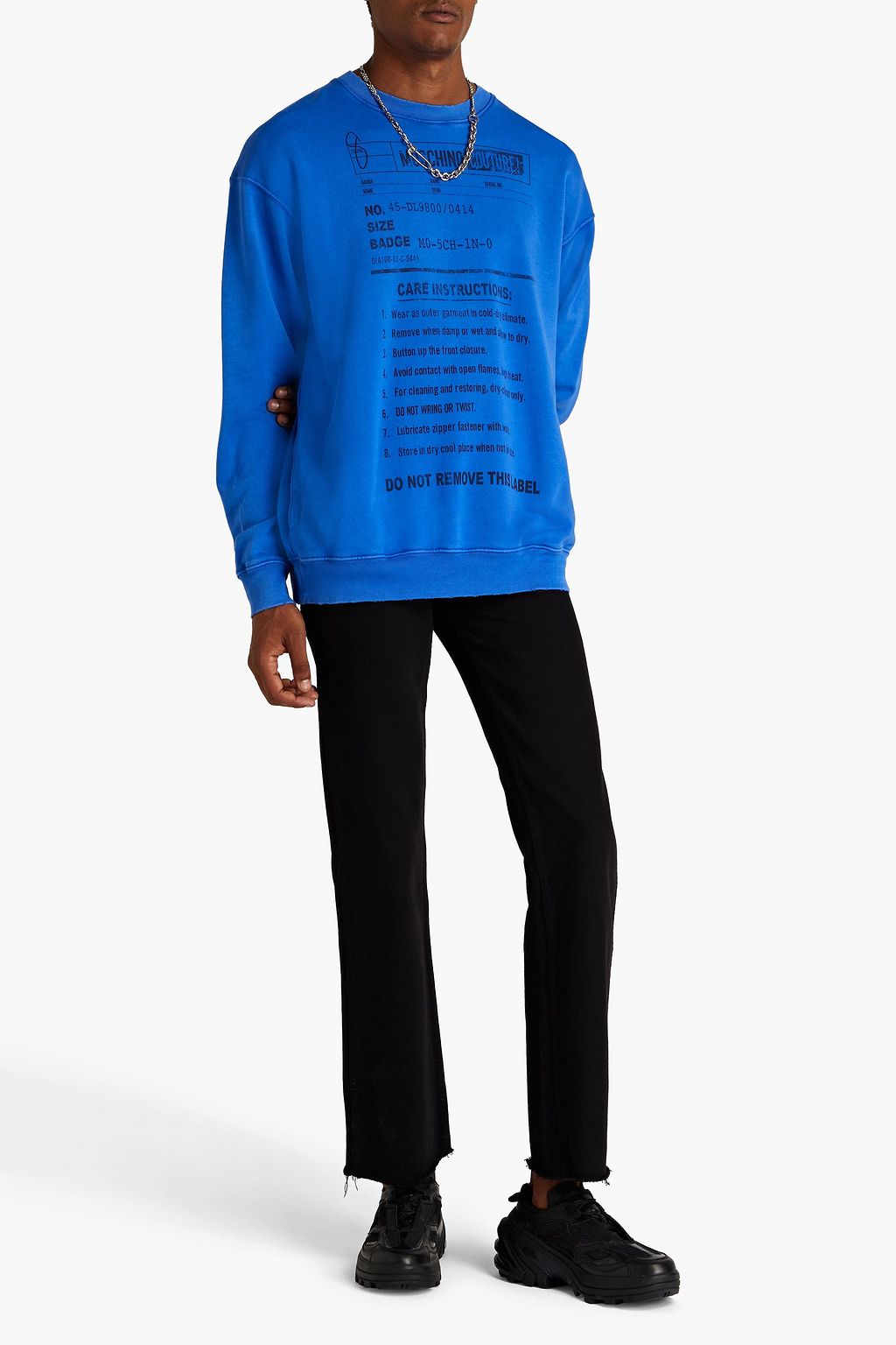 MOSCHINO Sweatshirt aus Baumwollfrottee mit Print