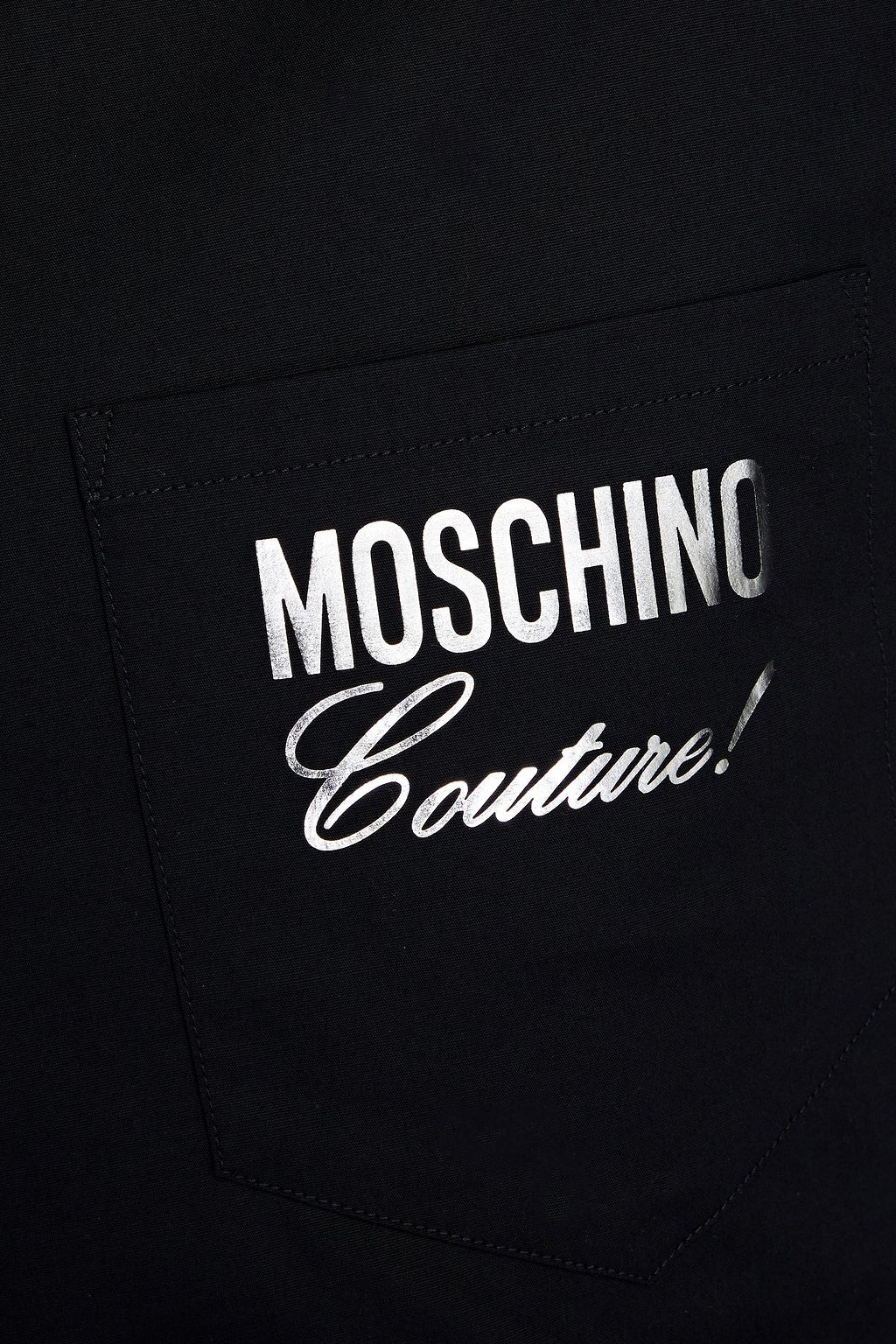 MOSCHINO Printed cotton-blend poplin shirt