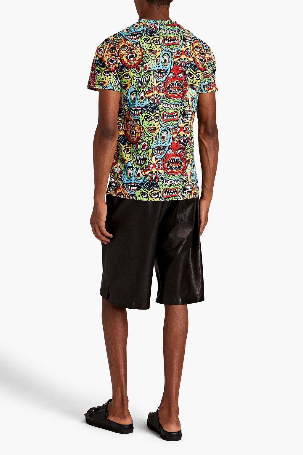 MOSCHINO Printed cotton-jersey T-shirt