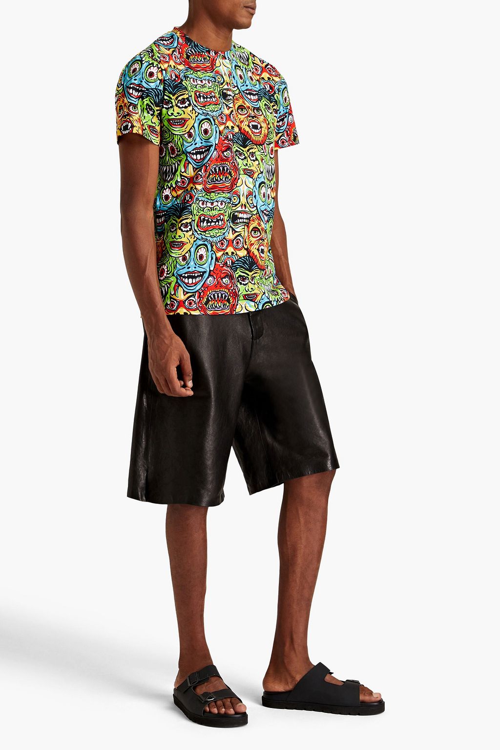 MOSCHINO Printed cotton-jersey T-shirt