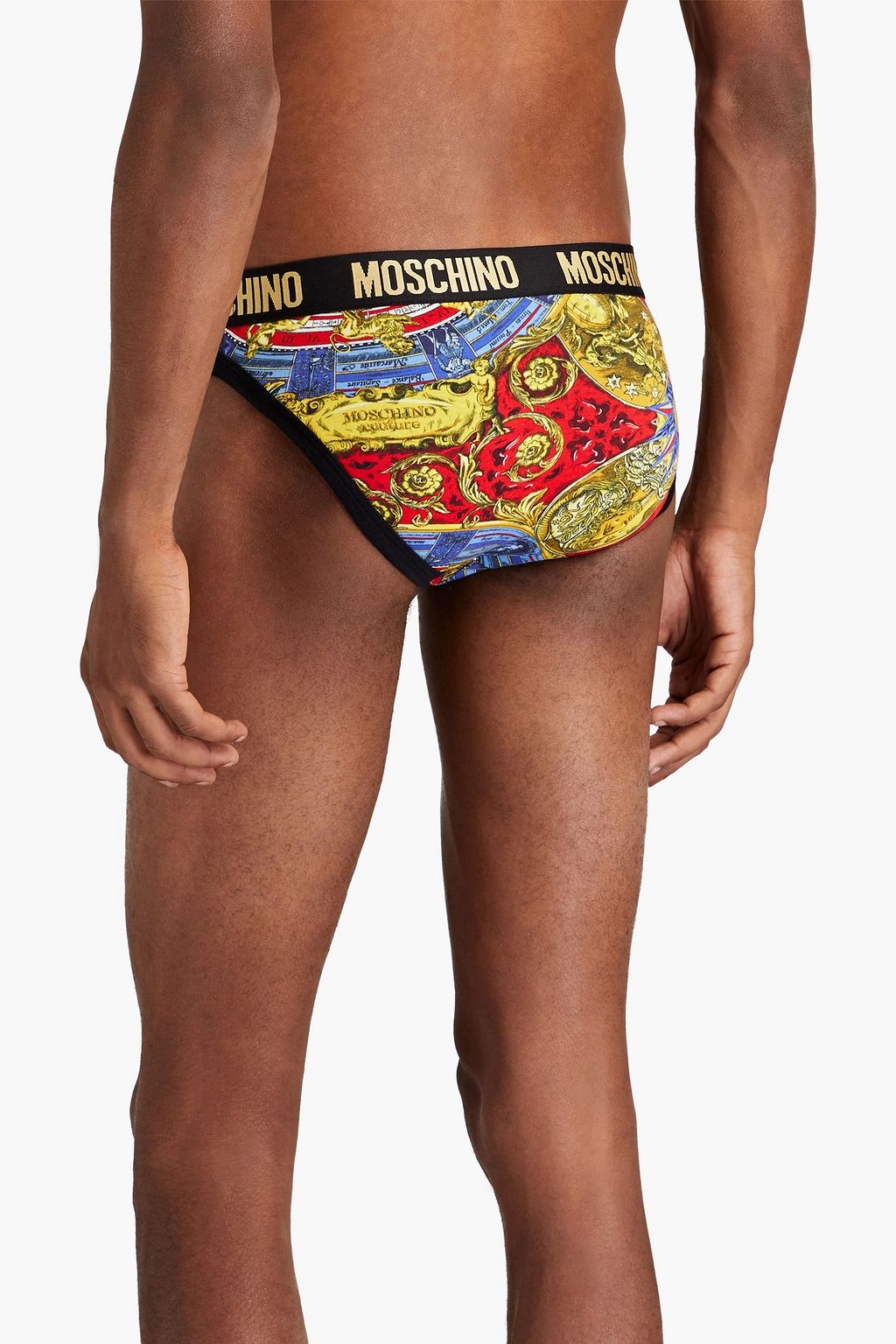 MOSCHINO Printed stretch-cotton jersey briefs