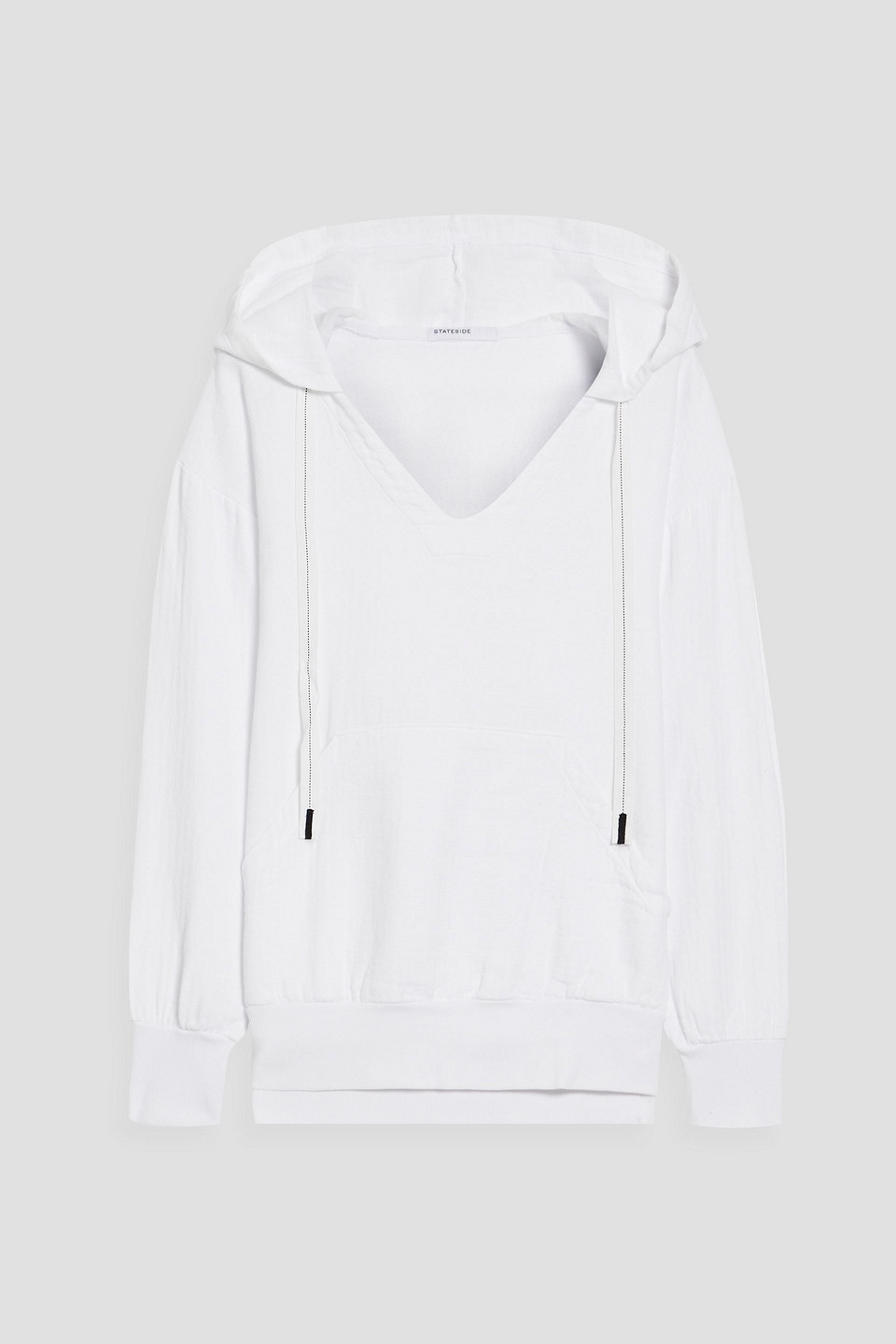 Stateside Cotton-jacquard Hoodie In White