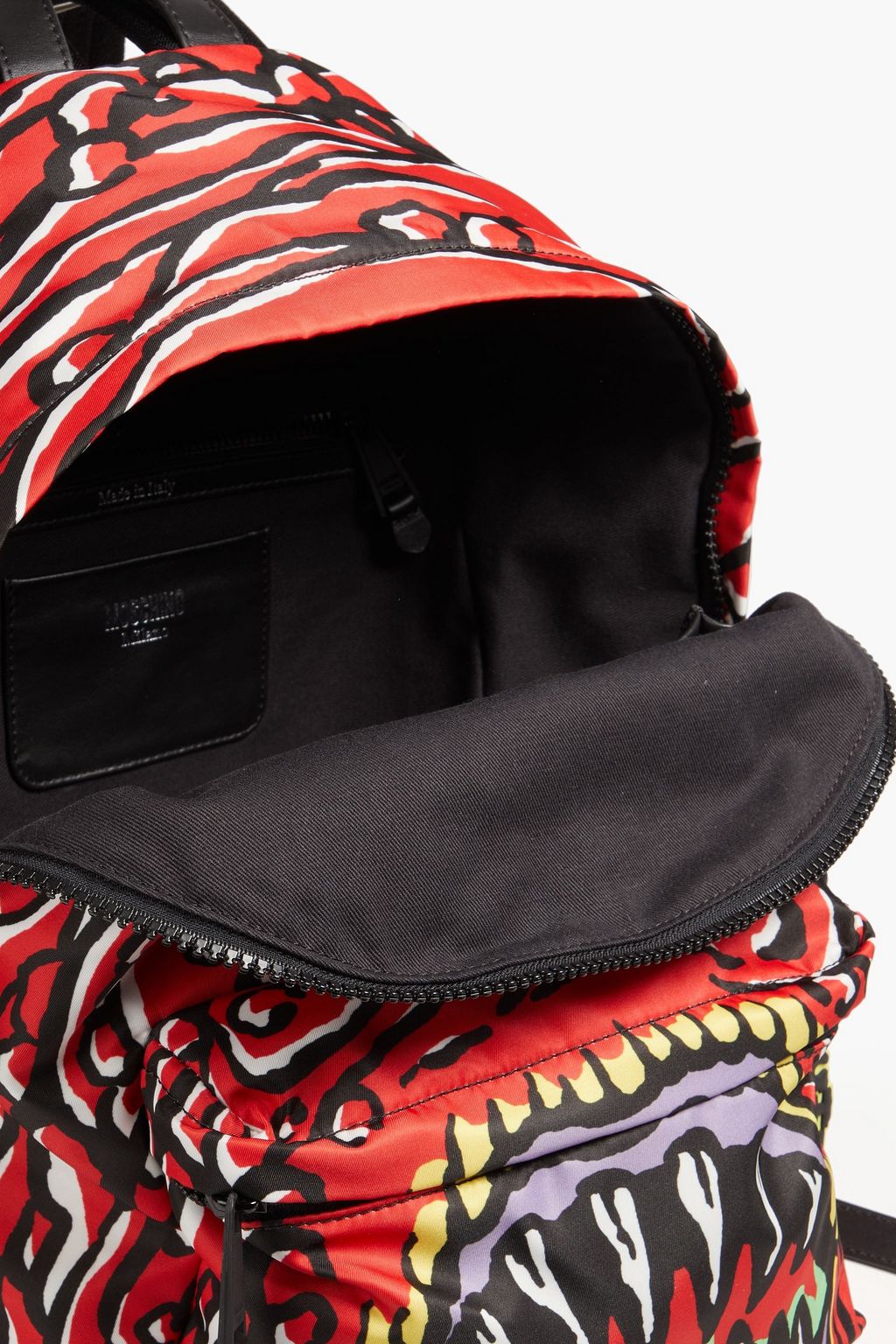 MOSCHINO Printed satin-twill backpack