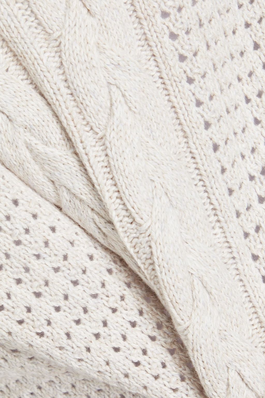 NAADAM Pointelle-knit cotton, modal and cashmere blend sweater