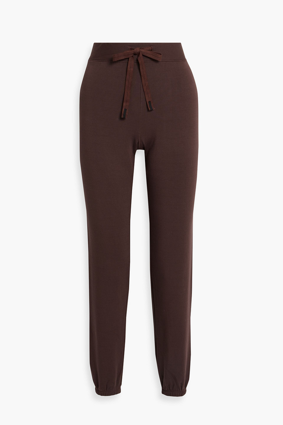 Stateside Stretch Micro Modal And Cotton-blend Jersey Track Pants In Dark Brown