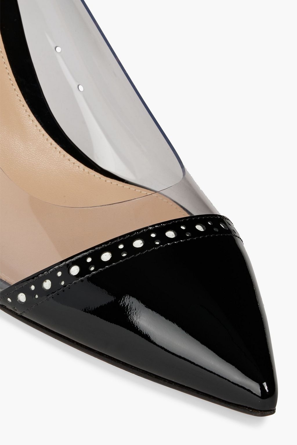 GIANVITO ROSSI Macy 55 레이저컷 페이턴트 가죽 & PVC 펌프스