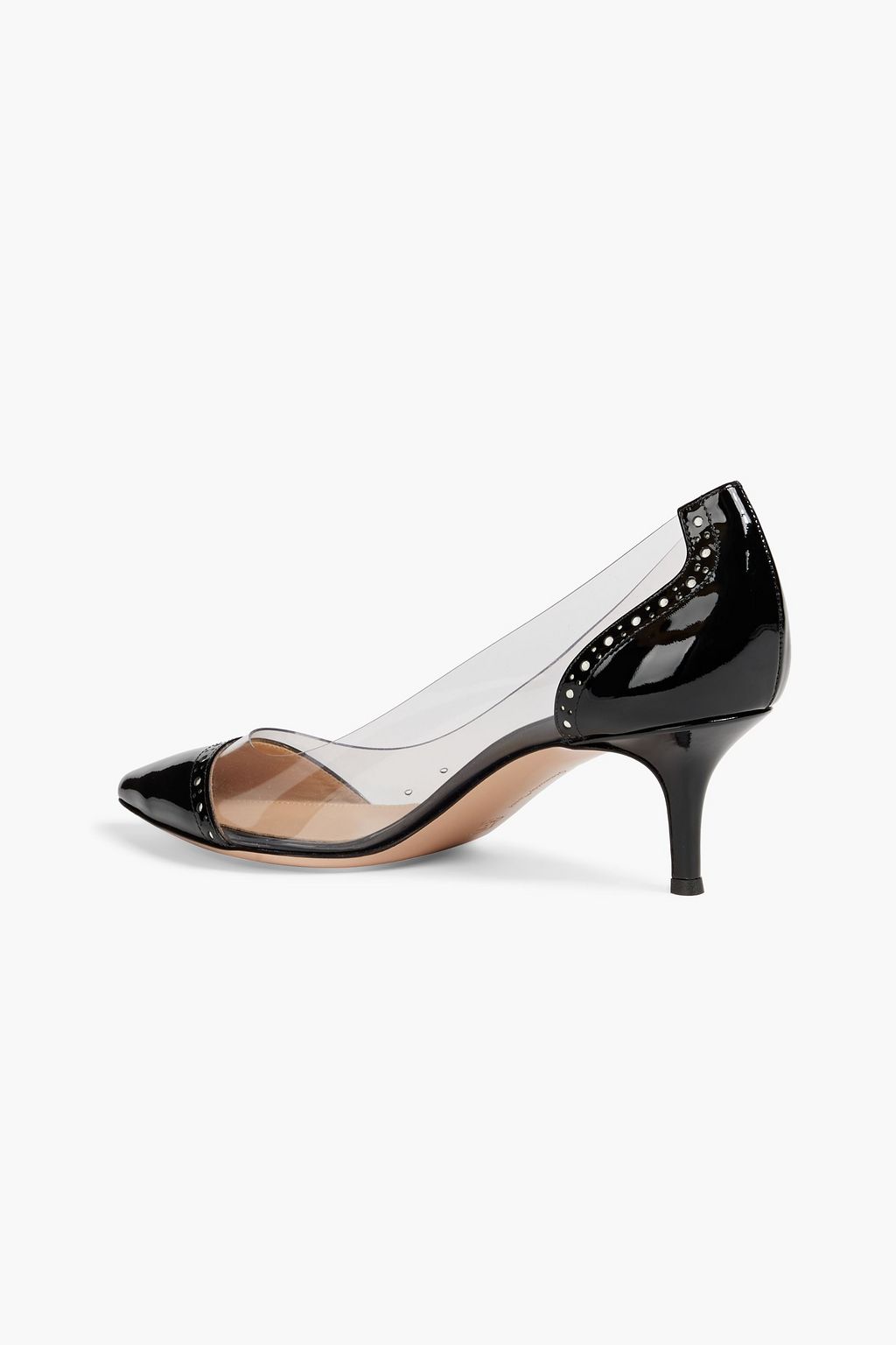 GIANVITO ROSSI Macy 55 레이저컷 페이턴트 가죽 & PVC 펌프스